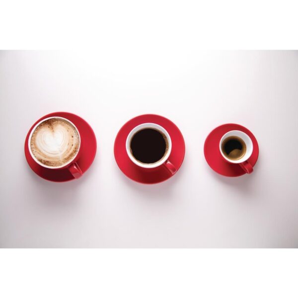 Olympia Cafe Cappuccino Cup Red - 340ml (Box 12) - Image 2