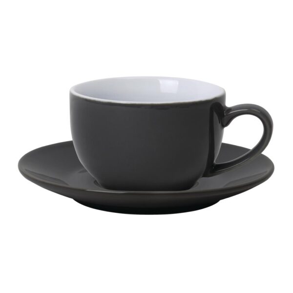 Olympia Cafe Saucer Charcoal (Fits GK075 & GK078) - 158mm (Box 12) - Image 2