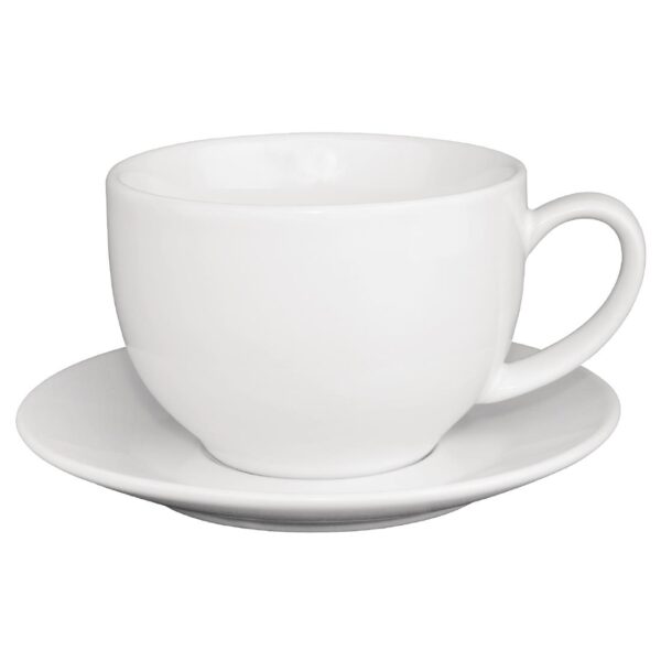 Olympia Cafe Cappuccino Cup White - 340ml (Box 12) - Image 2
