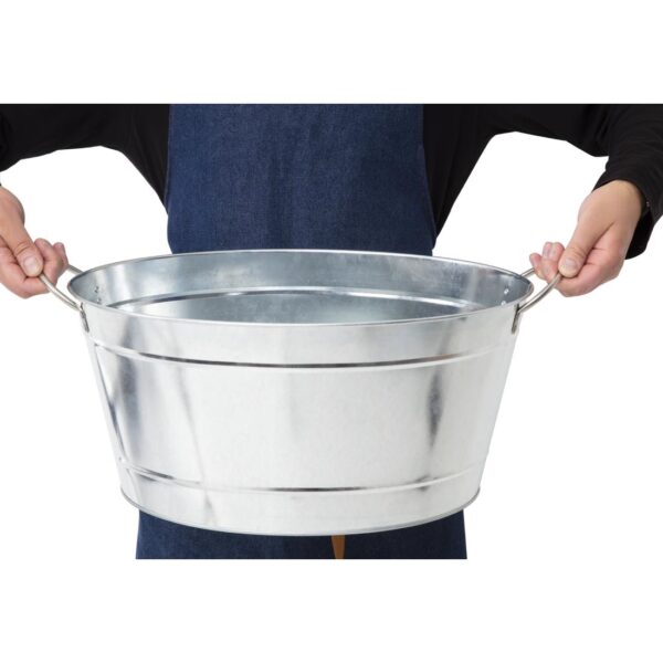 Beverage Tub Galvanised Steel - 490x365x220mm - Image 6