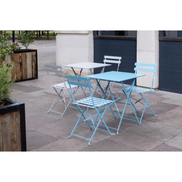 Bolero Grey Pavement Style Steel Folding Chairs (Pack 2) - Image 11
