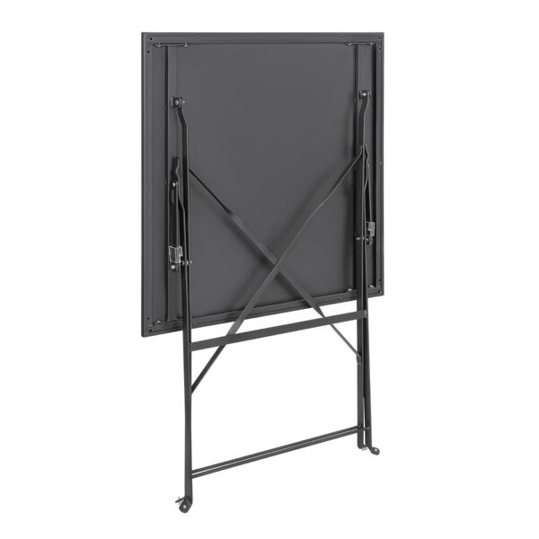 Bolero Black Pavement Style Steel Table Square - 600mm - Image 3