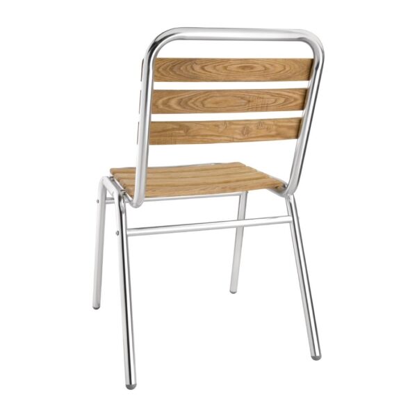 Bolero Aluminium & Ash Bistro Sidechair (Pack 4) - Image 6