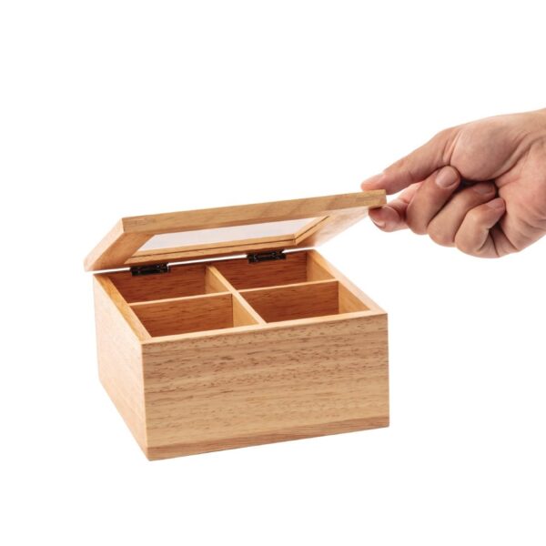 Olympia Mini Tea Box with Lid - 90x200x160mm 3 1/2x8x6 1/4" - Image 4