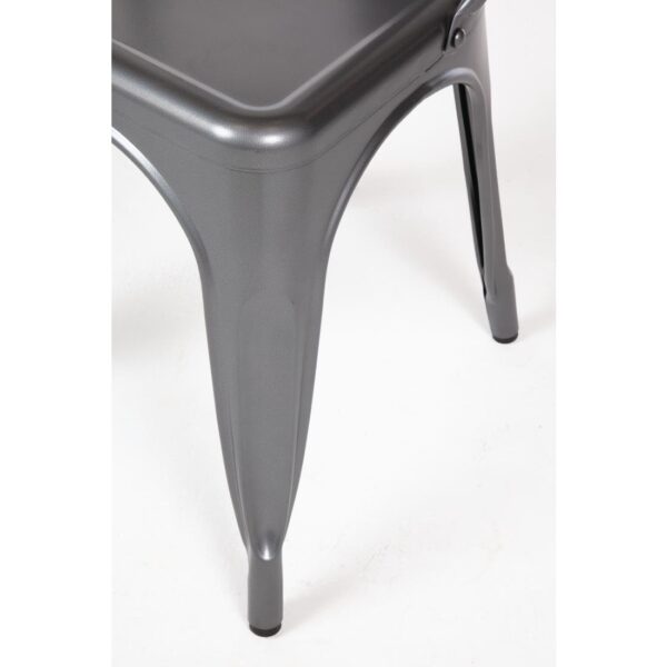 Bolero Gun Metal Grey Steel Bistro Side Chair (Pack 4) - Image 10