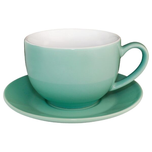 Olympia Cafe Cappuccino Cup Aqua - 340ml (Box 12) - Image 2