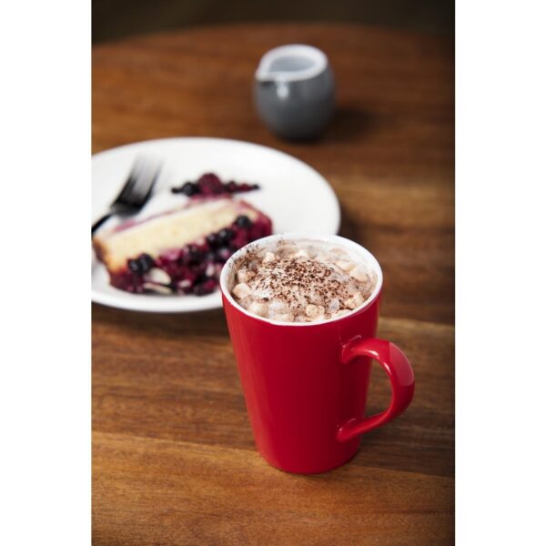 Olympia Cafe Latte Cup Red - 340ml (Box 12) - Image 3