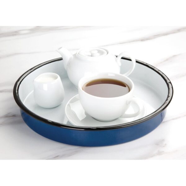 Olympia Enamel Serving Tray Round - 320(dia)x45(h)mm - Image 5