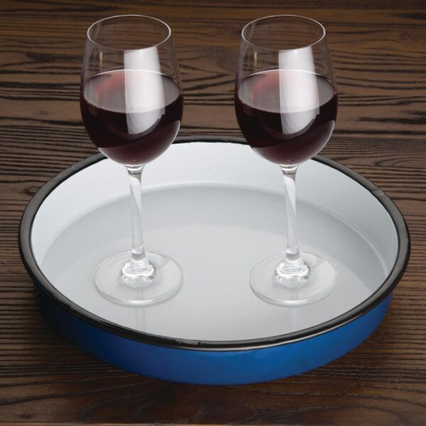 Olympia Enamel Serving Tray Round - 320(dia)x45(h)mm - Image 7