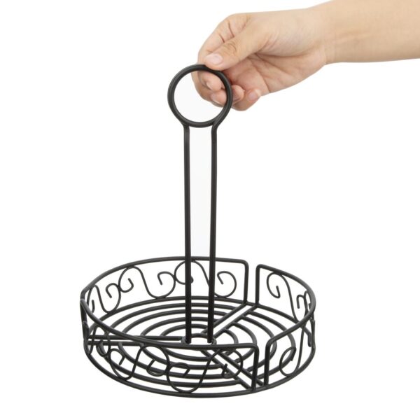 Olympia Black Wire Condiment Holder 195(dia)x235(h)mm - Image 3