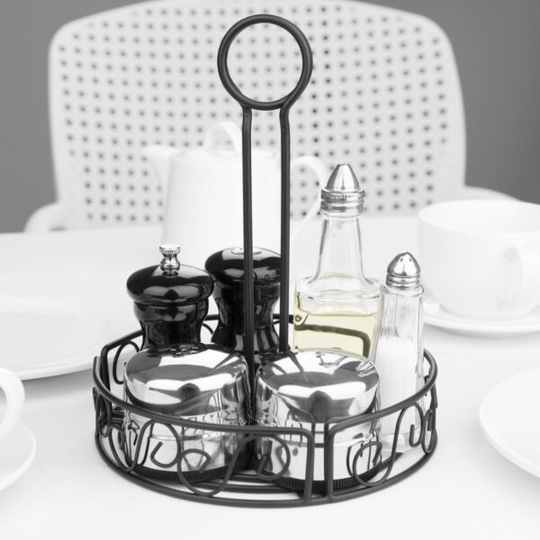 Olympia Black Wire Condiment Holder 195(dia)x235(h)mm - Image 5