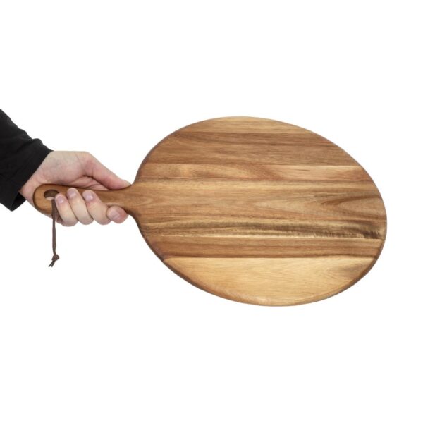 Olympia Acacia Paddle Board Round 355x15mm - 135mm handle - Image 6