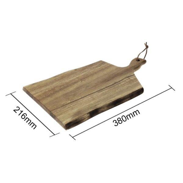Olympia Acacia Wavy Edge Paddle Board Small 305x215x15mm - 75mm handle - Image 2