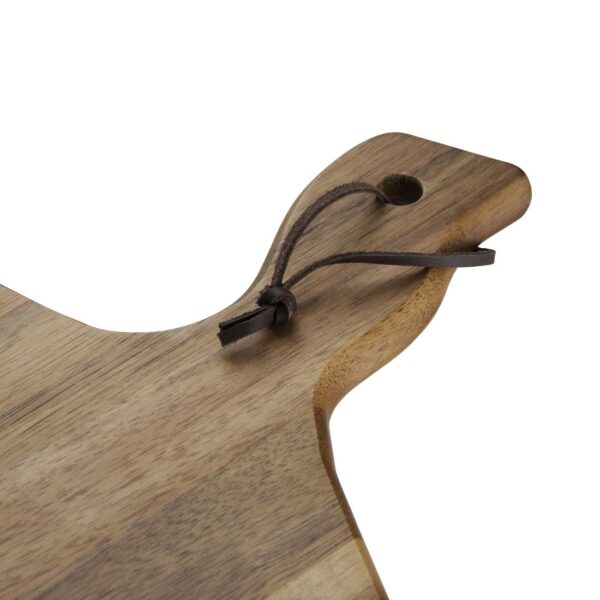 Olympia Acacia Wavy Edge Paddle Board Large 355x250x15mm - 85mm handle - Image 4