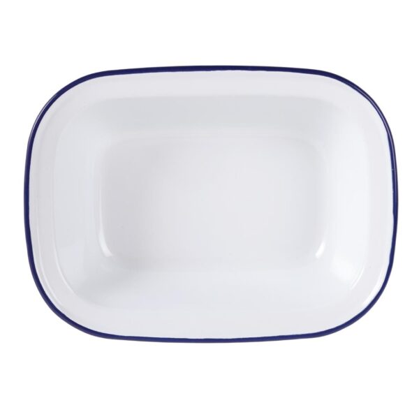 Olympia Enamel Pie Dish Rectangular - 180x50x135mm (Box 6) - Image 6