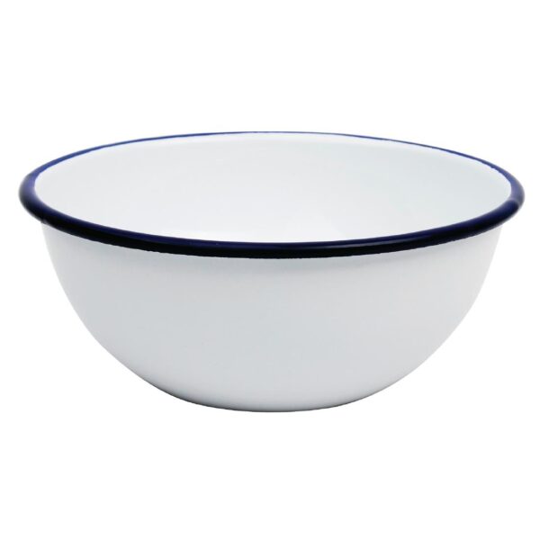 Olympia Enamel Pudding Bowl White - 5 1/2" (Box 6) - Image 2