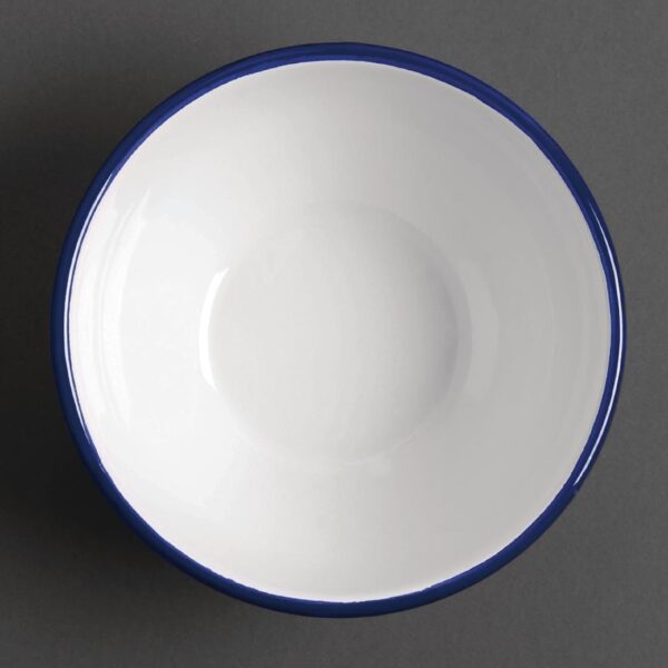 Olympia Enamel Pudding Bowl White - 5 1/2" (Box 6) - Image 3