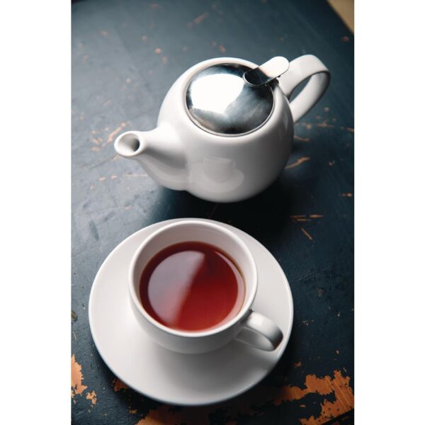 Olympia Cafe Teapot White - 510ml (Box 1) - Image 3
