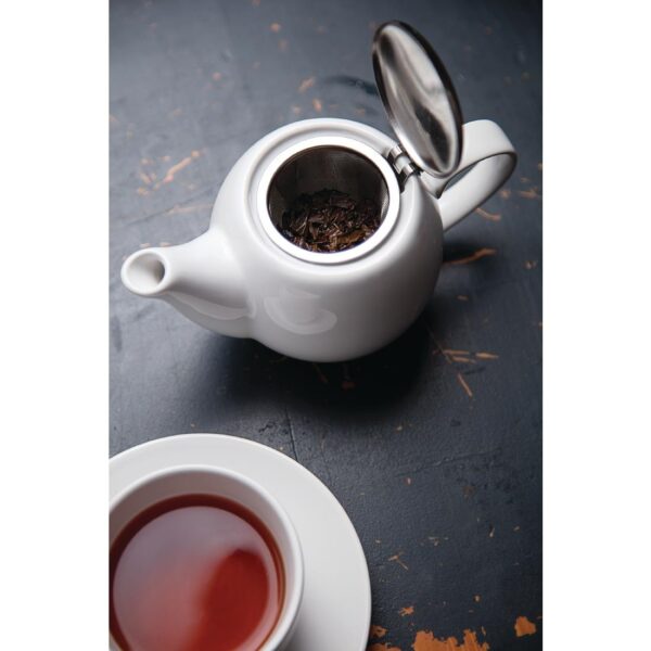 Olympia Cafe Teapot White - 510ml (Box 1) - Image 4