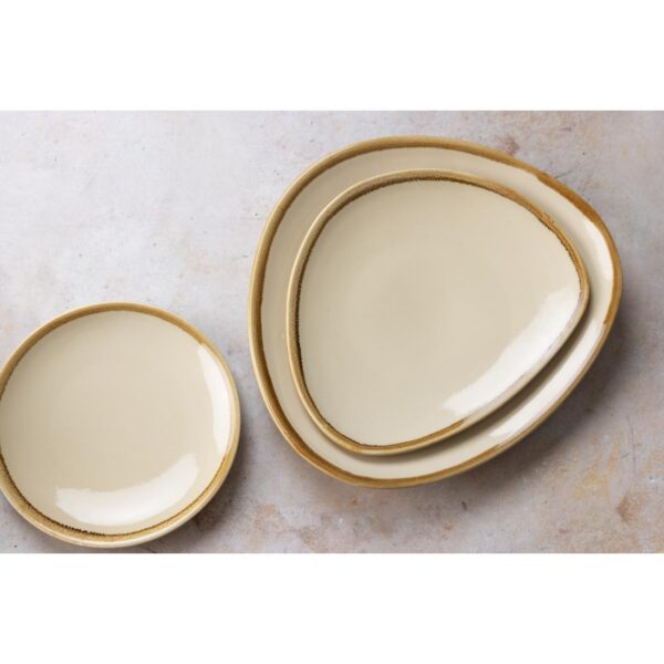 Olympia Kiln Sandstone Tri Plate - 230mm 9" (Box 6) - Image 2