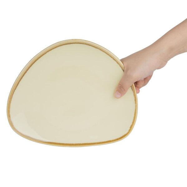 Olympia Kiln Sandstone Tri Plate - 230mm 9" (Box 6) - Image 5