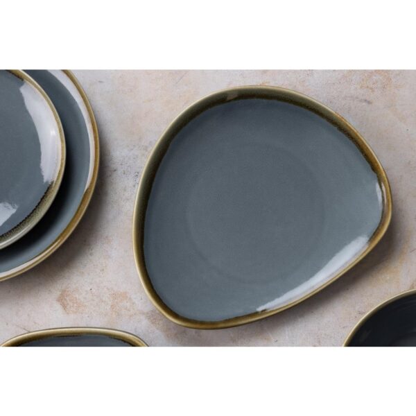 Olympia Kiln Ocean Tri Plate - 230mm 9" (Box 6) - Image 6