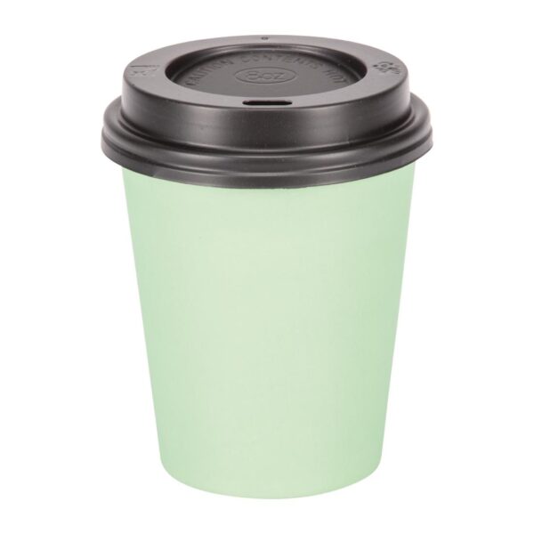 Fiesta Recyclable Hot Cup Single Wall Aqua 8oz (Box 1000) - Image 2