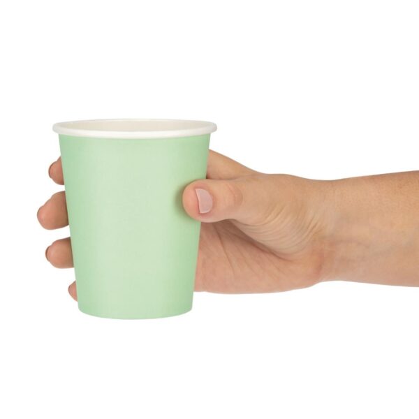 Fiesta Recyclable Hot Cup Single Wall Aqua 8oz (Box 1000) - Image 7