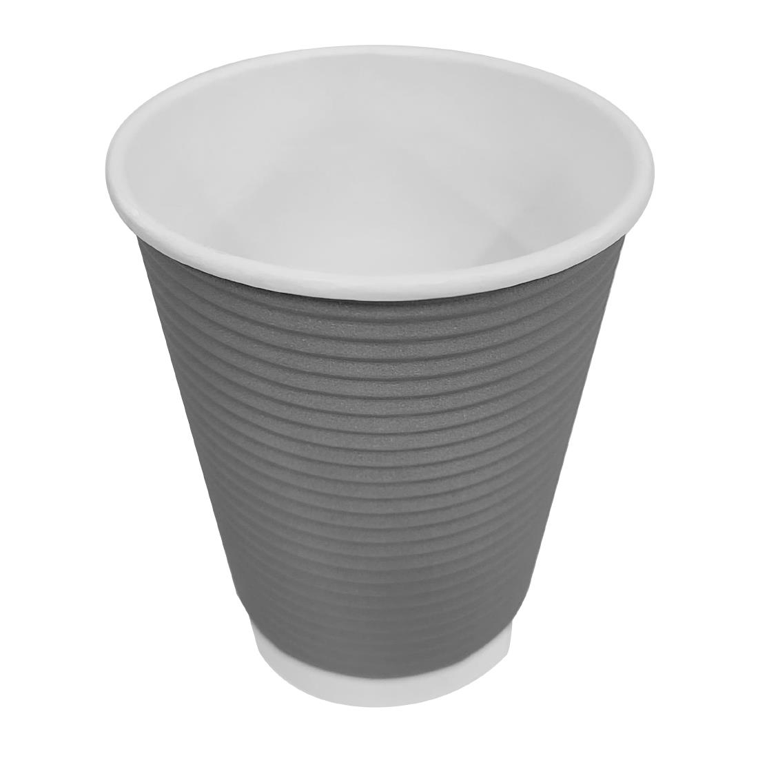 Fiesta Recyclable Hot Cup Ripple Wall Charcoal 12oz (Box 500) - Image 5