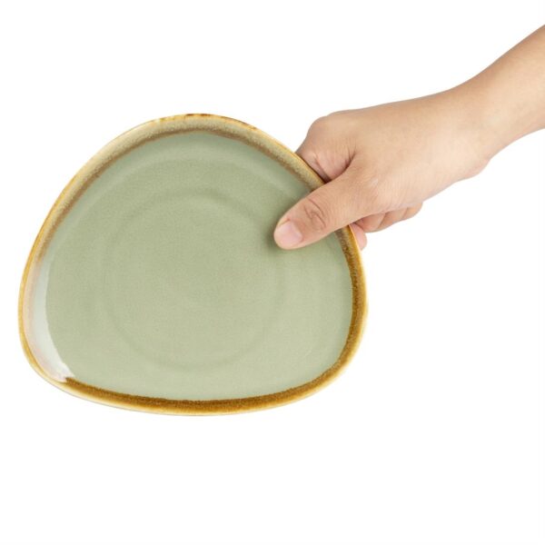 Olympia Kiln Moss Tri Plate - 165mm 6.5" (Box 6) - Image 4