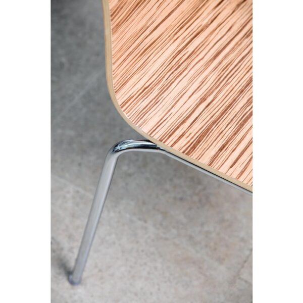 Bolero Square Back SideChair Zebrano (Pack 4) - Image 2