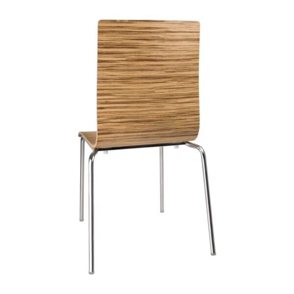 Bolero Square Back SideChair Zebrano (Pack 4) - Image 3