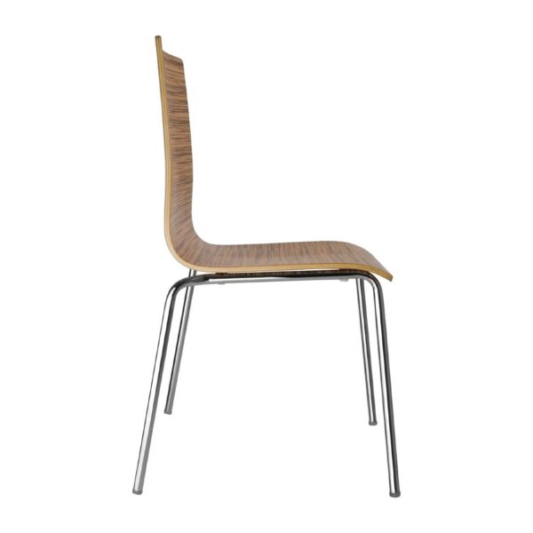 Bolero Square Back SideChair Zebrano (Pack 4) - Image 5
