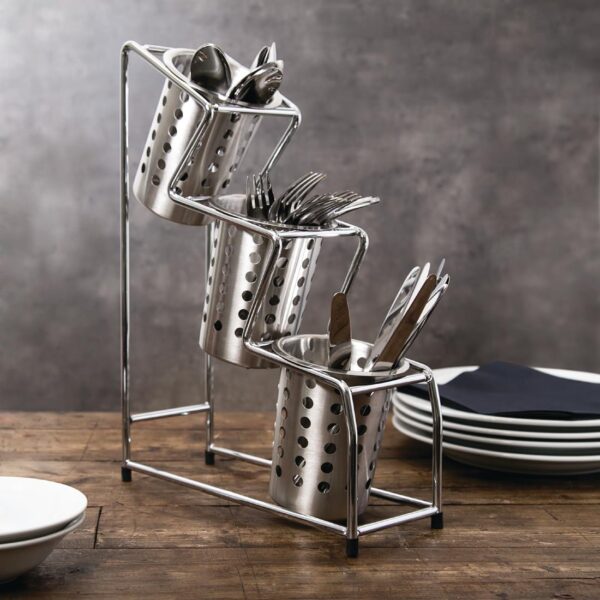 Craven Cutlery Pot Holder Chrome Plated (capacity 3 pots) - Image 2