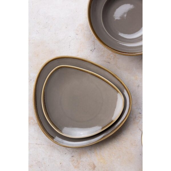 Olympia Kiln Smoke Tri Plate 230mm 9" (Box 6) - Image 4