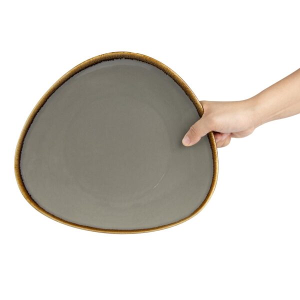 Olympia Kiln Smoke Tri Plate 280mm 11" (Box 4) - Image 6