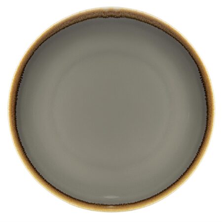 Olympia Kiln Smoke Round Coupe Plate 280mm 11" (Box 4)