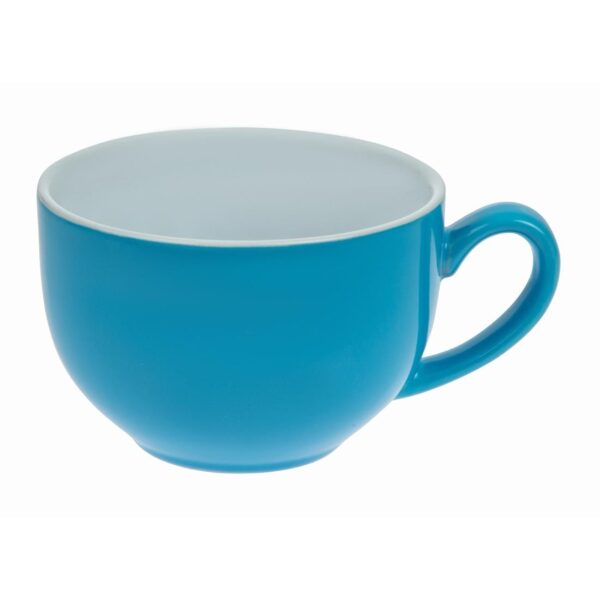 Olympia Cafe Cappuccino Cup Blue - 340ml (Box 12) - Image 2