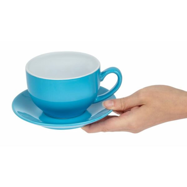 Olympia Cafe Cappuccino Cup Blue - 340ml (Box 12) - Image 5