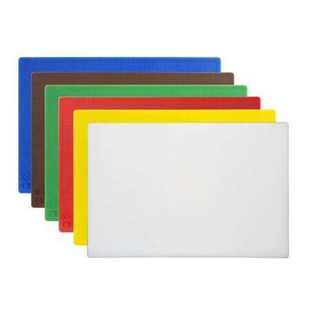 Hygiplas Antibacterial Low Density Set of 6 Chopping Board Set - 450x300x10mm