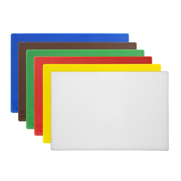 Hygiplas Antibacterial Low Density Set of 6 Chopping Board Set - 450x300x10mm