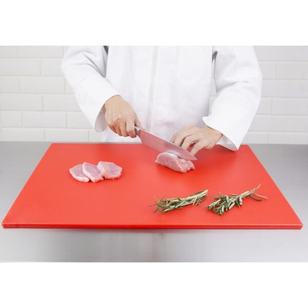 Hygiplas Low Density Chopping Board Red - 600x450x10mm - Image 5