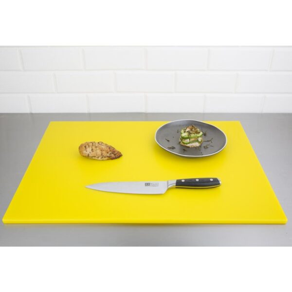 Hygiplas Low Density Chopping Board Yellow - 600x450x10mm - Image 2
