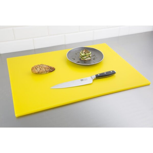 Hygiplas Low Density Chopping Board Yellow - 600x450x10mm - Image 3