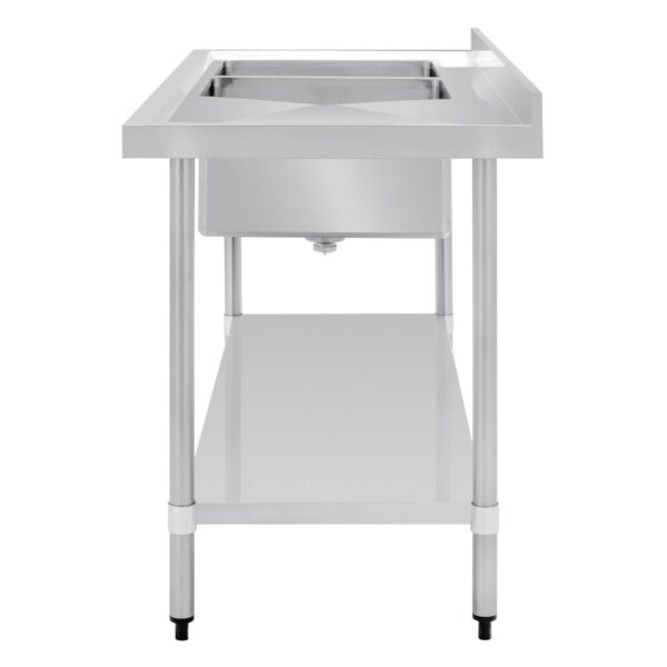 Vogue Double Bowl Sink R/H Drainer - 1500mm (90mm Drain) - Image 7