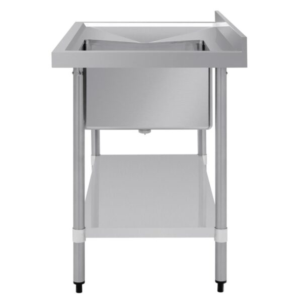 Vogue Single Bowl Sink L/H Drainer - 1200mm x700mm (90mm Drain) - Image 7