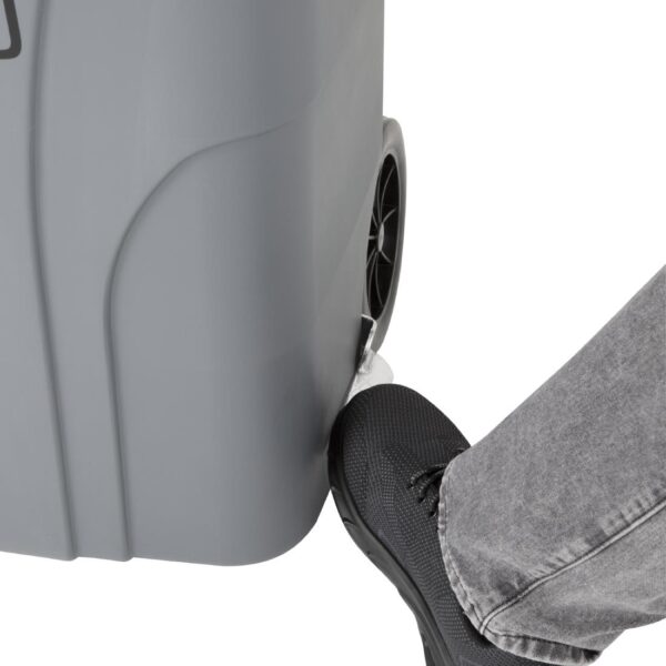 Jantex Waste Bin with Foot Pedal Lid Grey - 120Ltr - Image 5