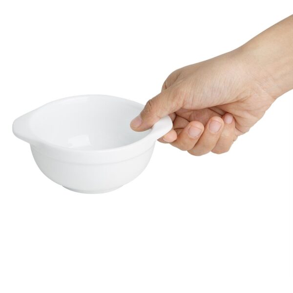 Olympia Whiteware Eared Bowl - 250ml 130x105x50mm (Box 6) - Image 5