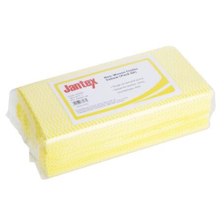 Jantex Non-Woven Cloths Yellow (Pack 50)