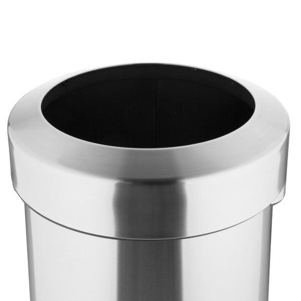 Bolero Brushed Steel Bin with Open top Lid 70ltr - Image 2